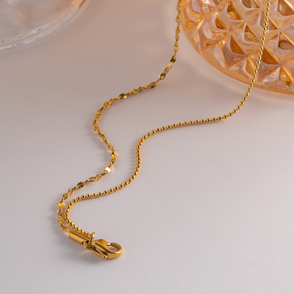 Double layered tassel necklace French fashion niche collarbone