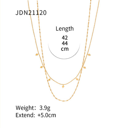 Double layered tassel necklace French fashion niche collarbone
