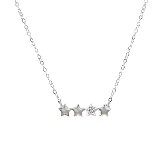 925 Sterling Silver Stars Necklace
