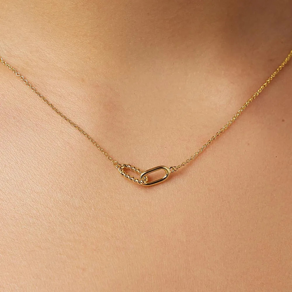 Interlocked Titanium Steel Necklace